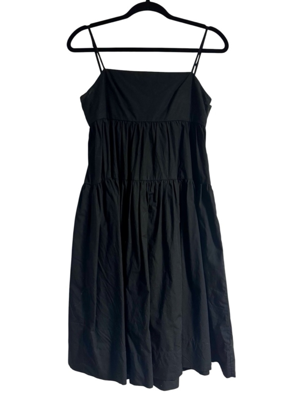 J.Crew Black Tie-back Tiered Dress - Size 4P